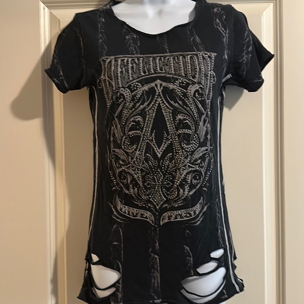 Affliction Women jeweled t-shirt